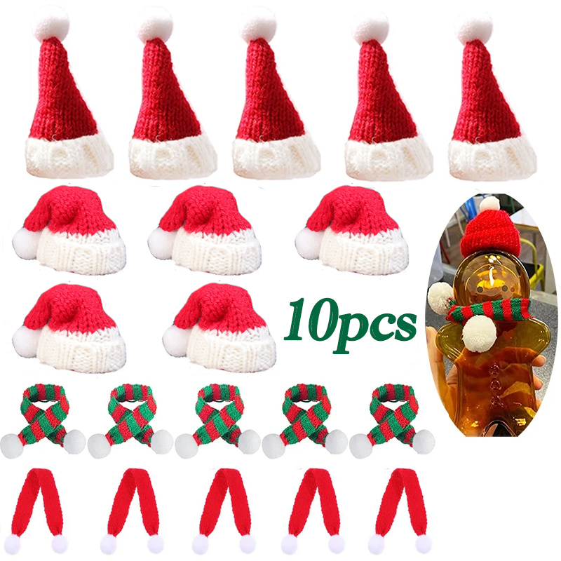 Santa Hat Plush - 크리스마스 인형 미니 손가락 울 모자