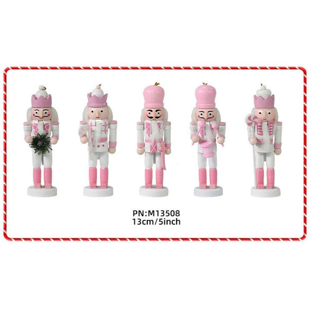 Nutcracker Figurine - 5PCS 마카롱 파우더 크리스마스 호두까기 인형
