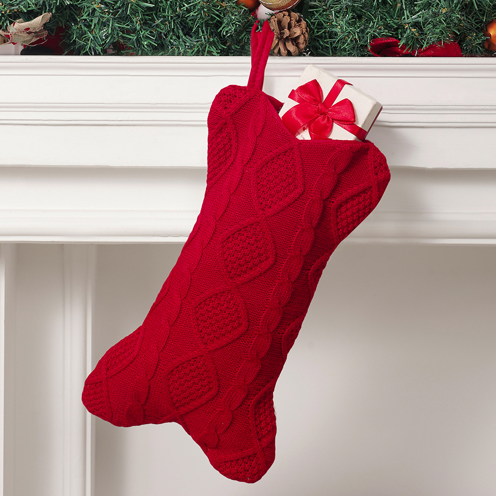 Christmas Stocking Hanging - 강아지 크리스마스 스타킹, 니트 크리스마스 스타킹,
