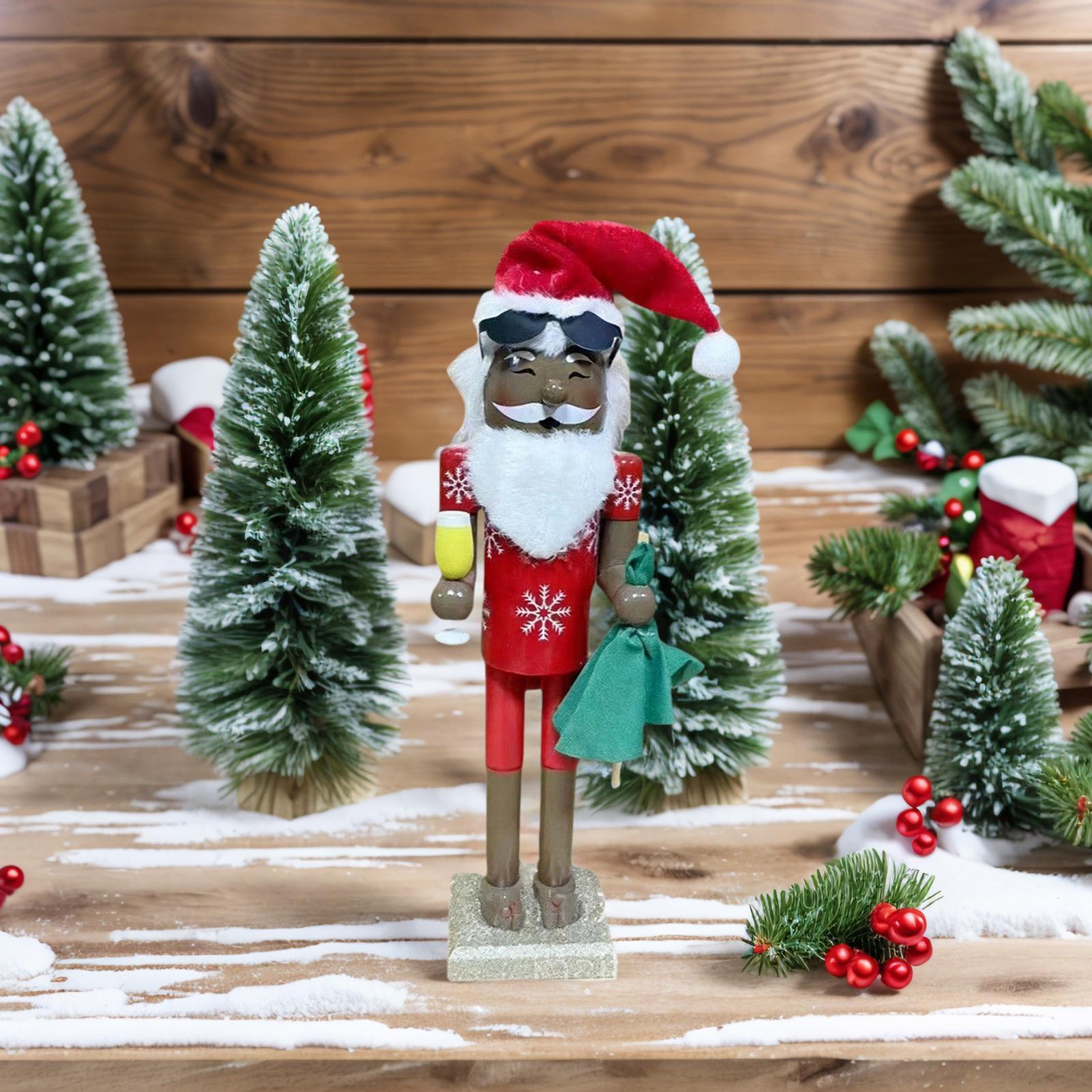 Nutcracker Figurine - 너트크래커 장식품 크리스마스 아프리카 산타 수집품