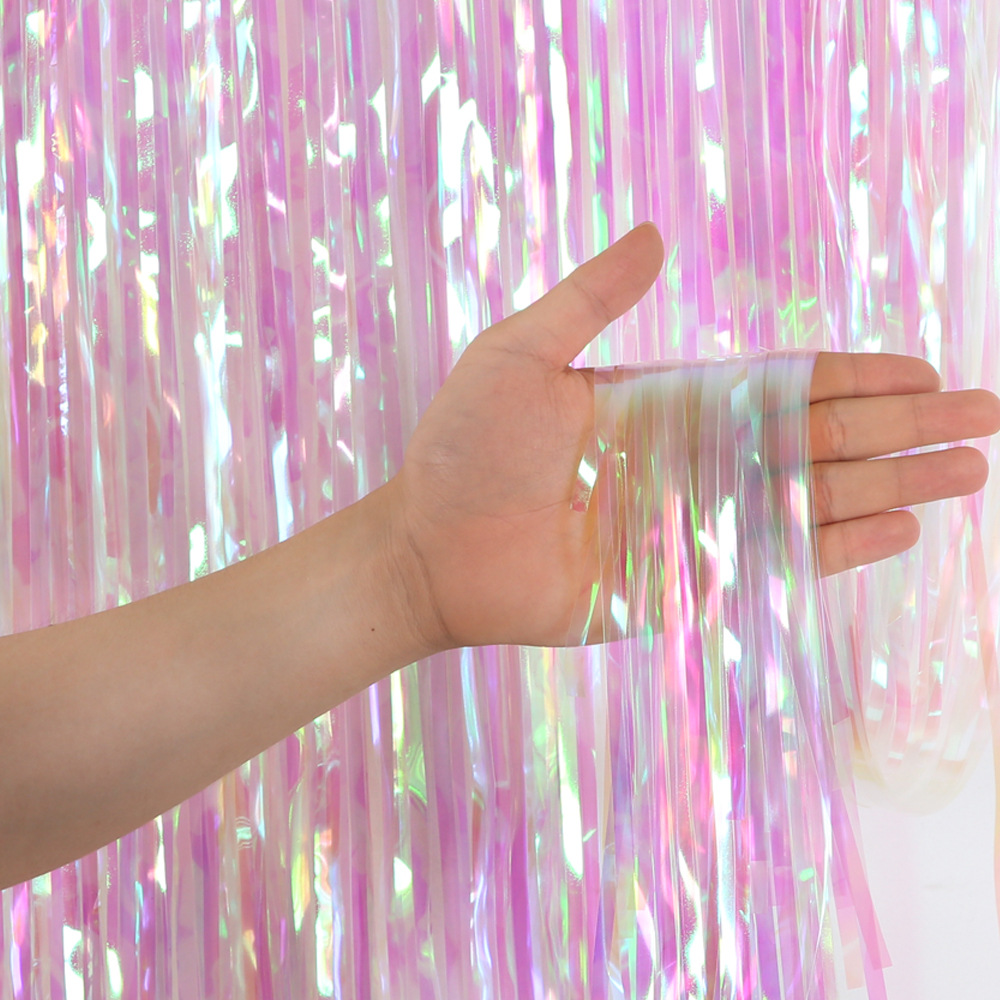 Tinsel Garland Decoration - 2M 3M 파티 배경 커튼 비