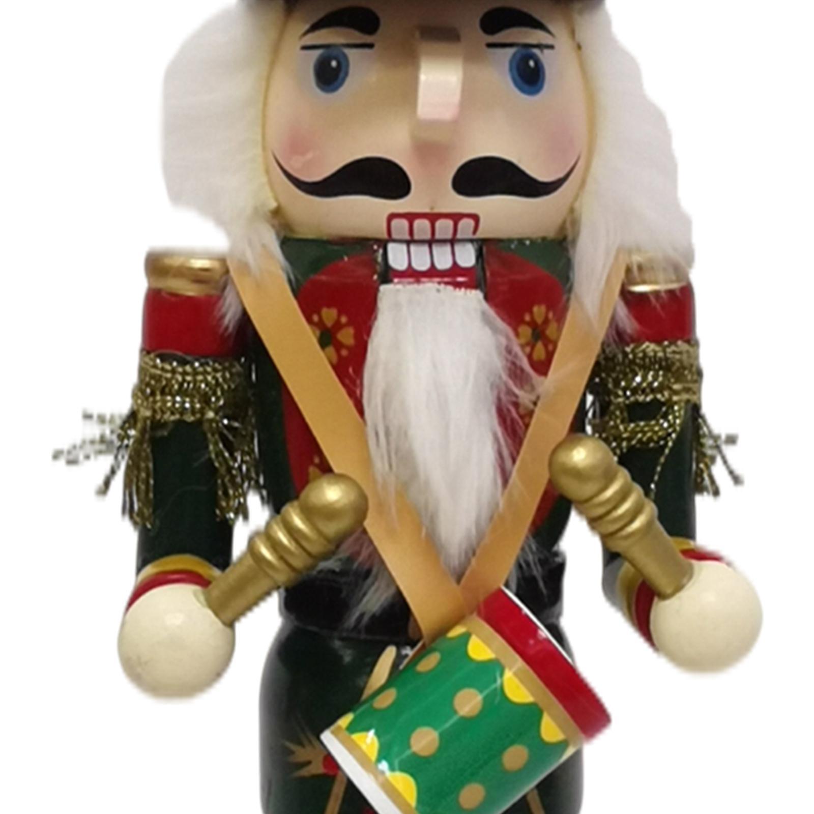 Nutcracker Figurine - 12인치 나무 호두까기 인형 장식품 수제