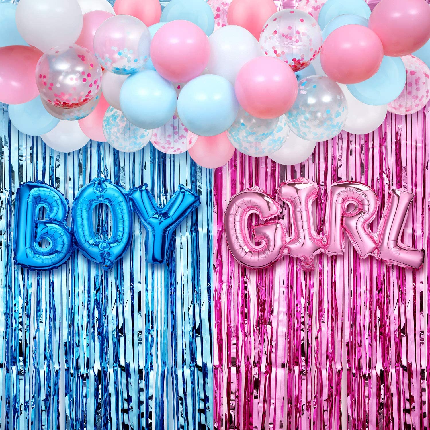 Tinsel Garland Decoration - 35PCS 성별 공개 장식 소년이나 소녀