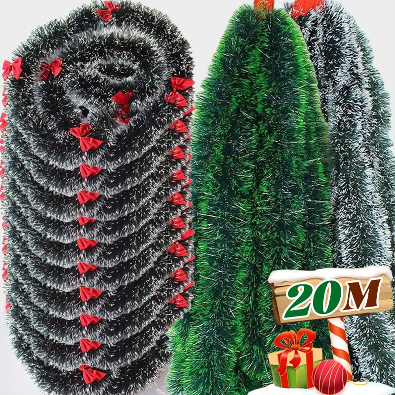 Tinsel Garland Decoration - 크리스마스 테슬 리본 스트립 글리터 가랜드