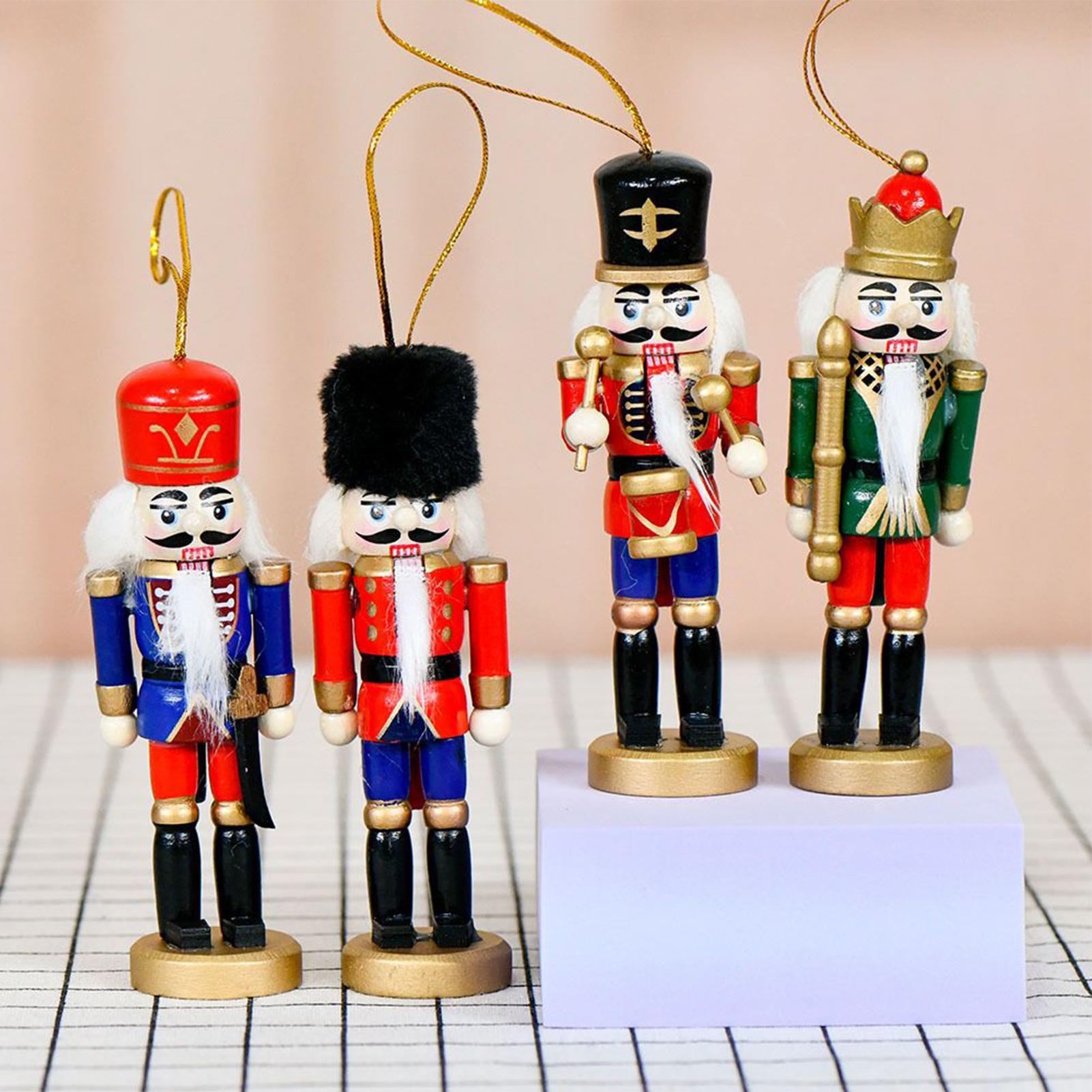 Nutcracker Figurine - 호두까기 인형 크리스마스 장식품 나무 호두까기