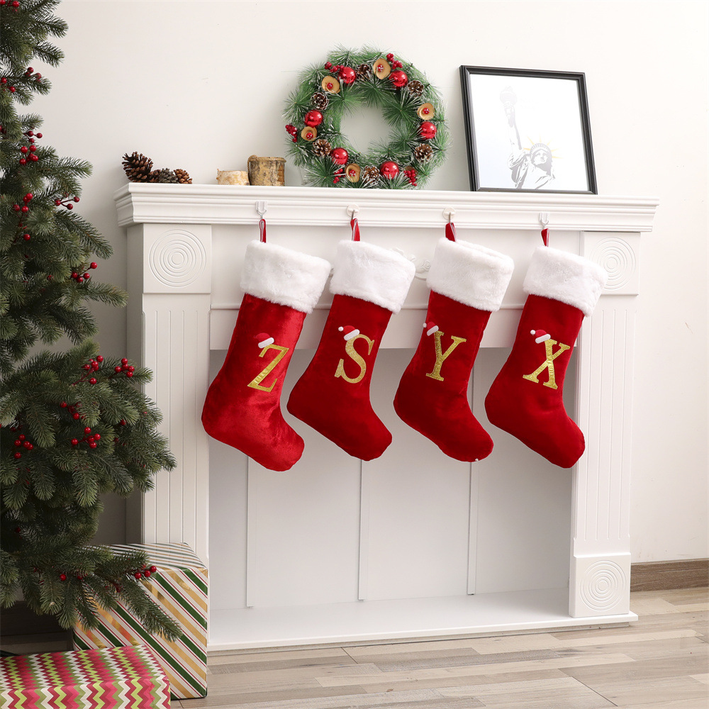 Christmas Stocking Hanging - 새로운 크리 에이 티브 알파벳 크리스마스