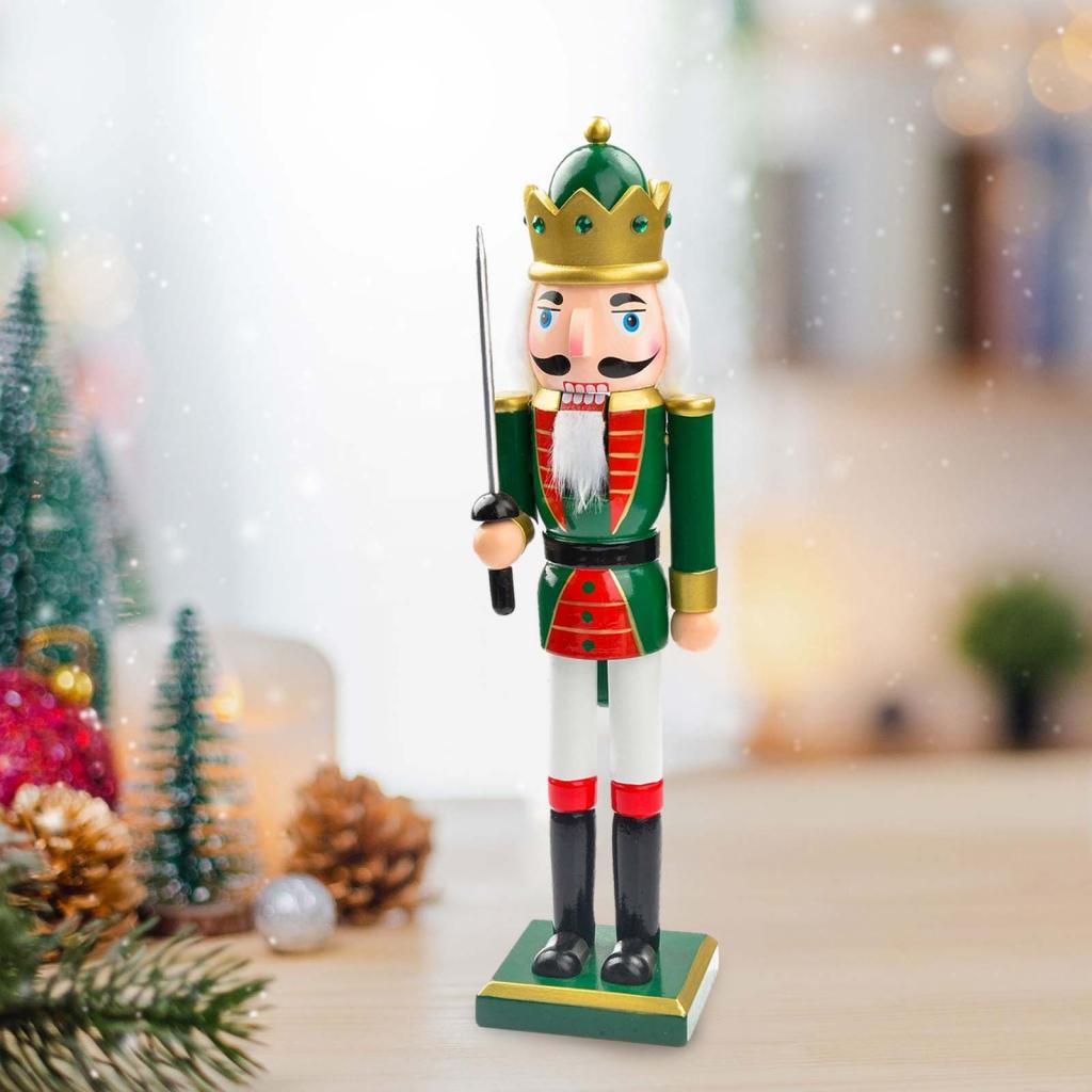 Nutcracker Figurine - 25cm 나무 크리스마스 호두까기 인형 집들이