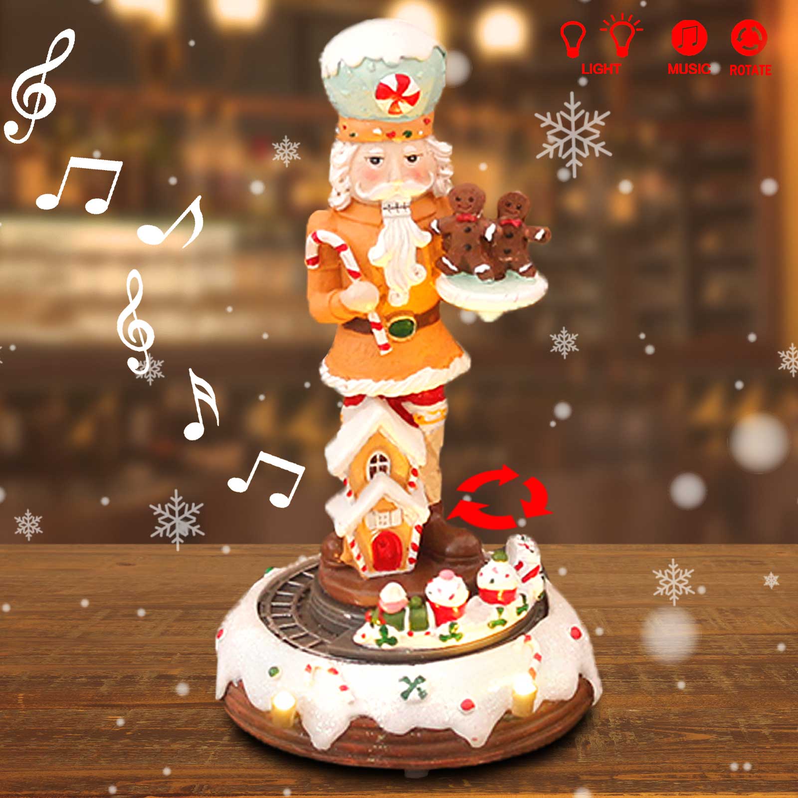 Nutcracker Figurine - 크리스마스 진저 브레드 호두 까기 인형