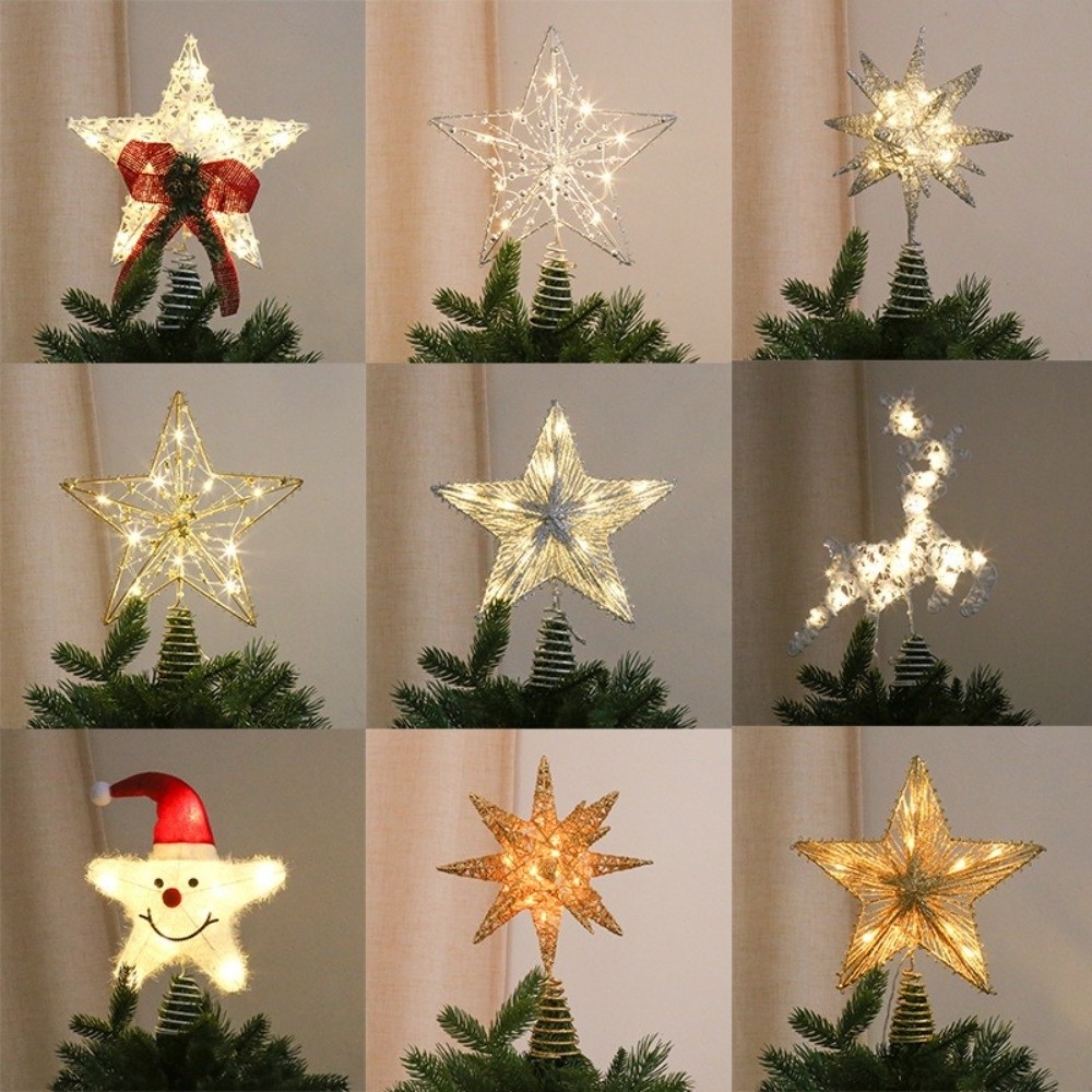 3D 글리터 별 크리스마스 트리 장식 아이언 홀로우 눈 - Star Tree Topper 리뷰 및 가격