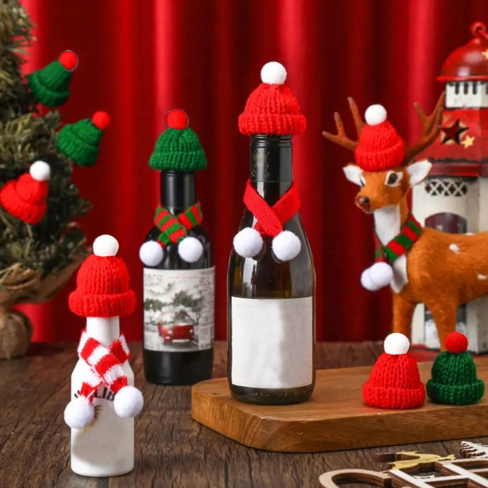 미니 크리스마스 니트 모자 봉제 원사 손가락 모자, 크 - Santa Hat Plush 리뷰 및 가격