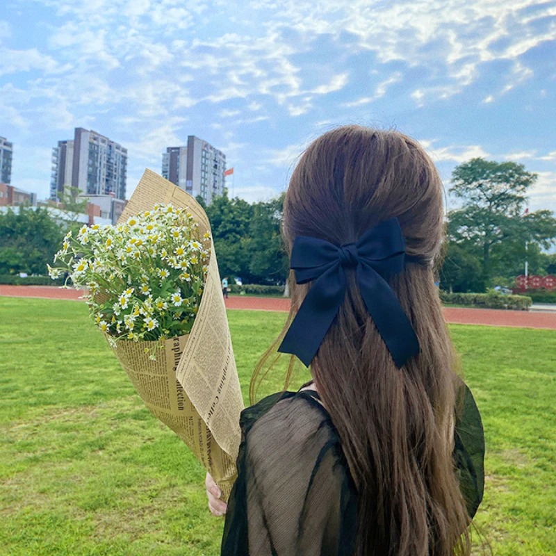 우아한 단색 블랙 레드 리본 더블 레이어드 보우 테일코 - Ribbon Bow Gift 리뷰 및 가격