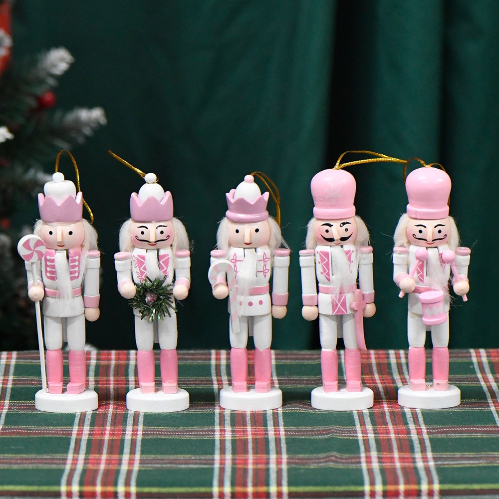 5PCS 마카롱 파우더 크리스마스 호두까기 인형 빈티지 - Nutcracker Figurine 리뷰 및 가격