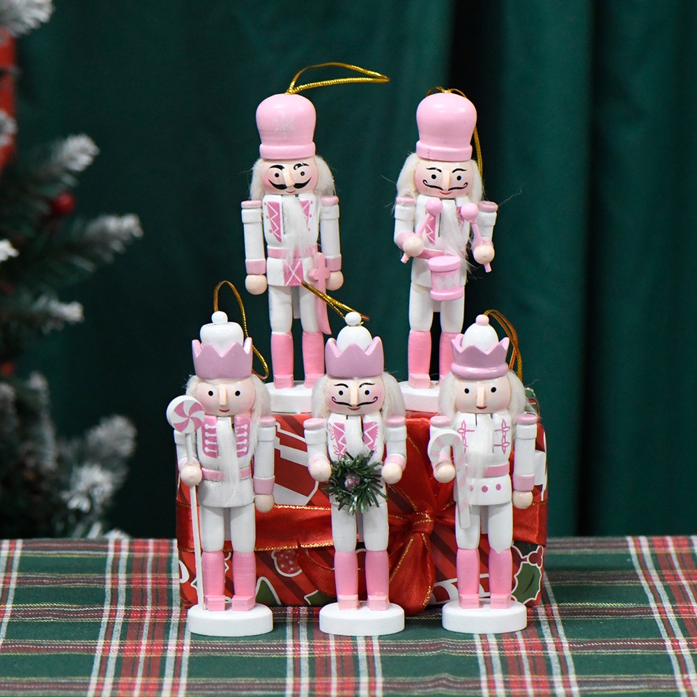 5PCS 마카롱 파우더 크리스마스 호두까기 인형 빈티지 - Nutcracker Figurine 리뷰 및 가격