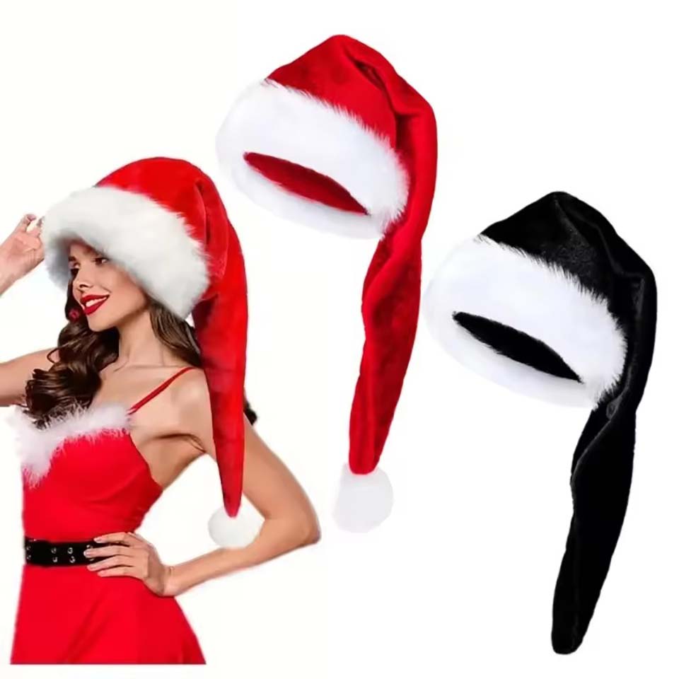 긴 플러시 크리스마스 모자 벨벳 코지 롱타이 플러시 레 - Santa Hat Plush 리뷰 및 가격
