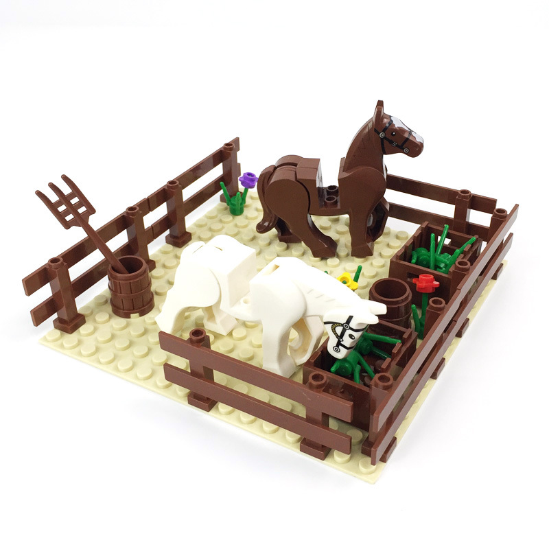 시티 MOC 농장 장면 소 우리 말 우리 돼지 우리,  - Lego Set Creator 리뷰 및 가격