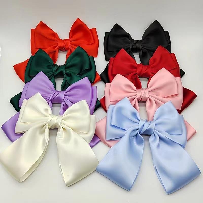 단색 리본 헤어 클립 신상 여성용 리본 바레트 여성용  - Ribbon Bow Gift 리뷰 및 가격