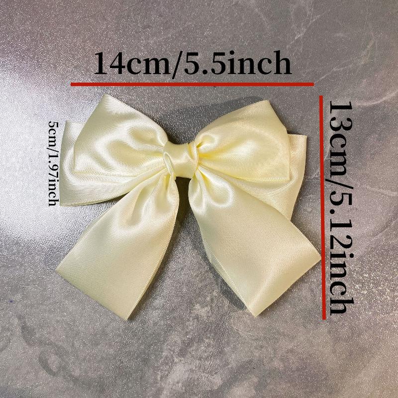 단색 리본 헤어 클립 신상 여성용 리본 바레트 여성용  - Ribbon Bow Gift 리뷰 및 가격