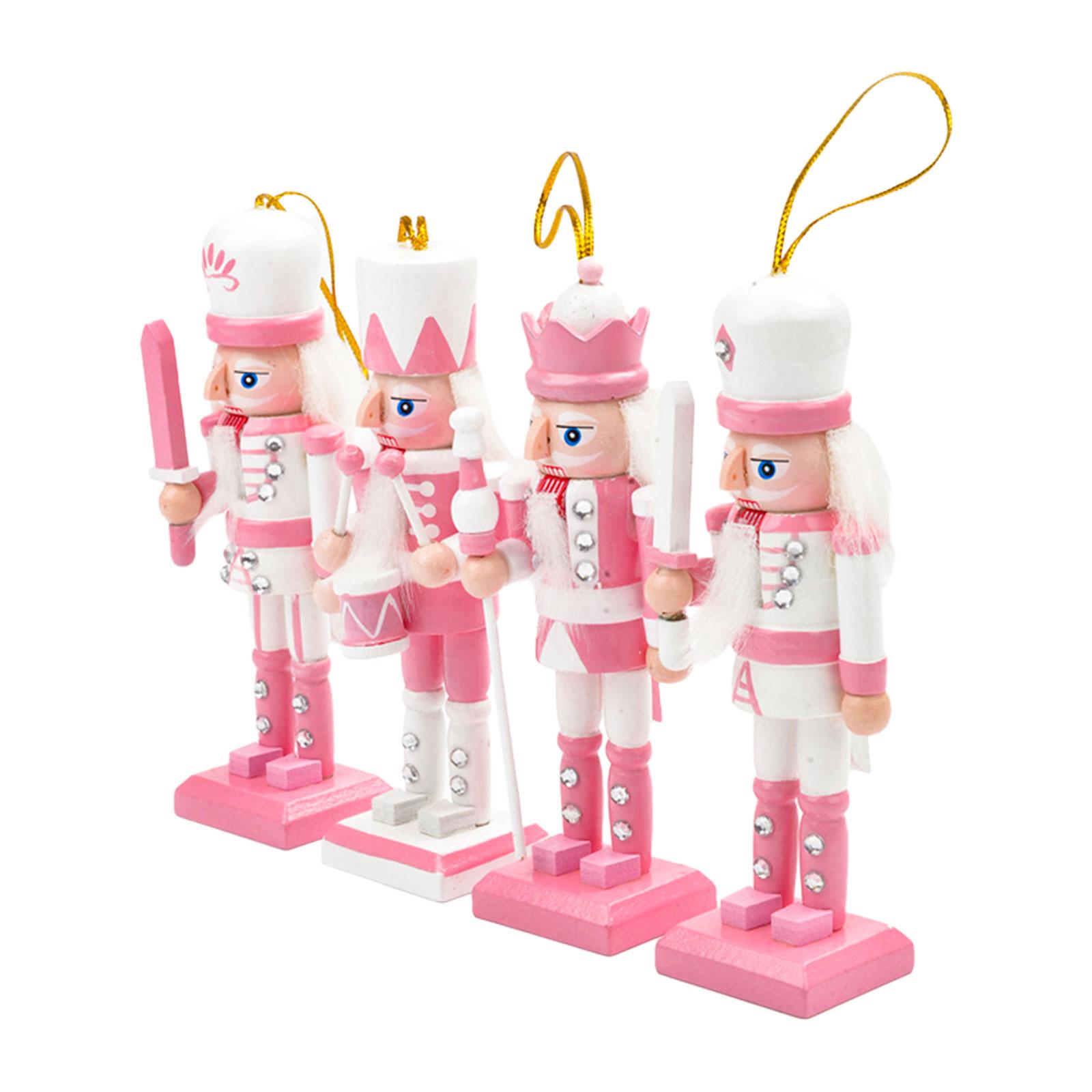 4x 나무 호두까기 인형 군인 피규어 동상 데스크탑 공 - Nutcracker Figurine 리뷰 및 가격