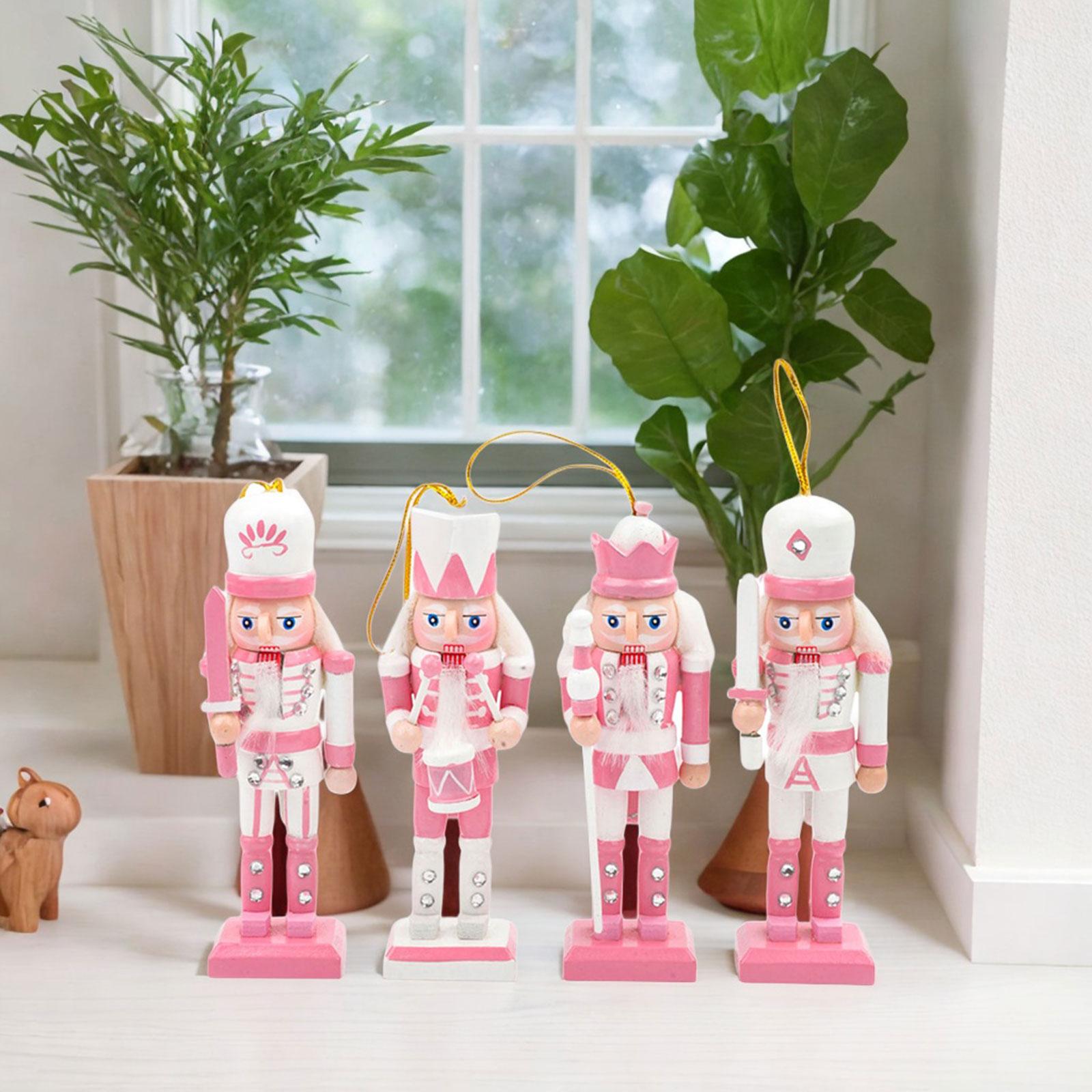 4x 나무 호두까기 인형 군인 피규어 동상 데스크탑 공 - Nutcracker Figurine 리뷰 및 가격