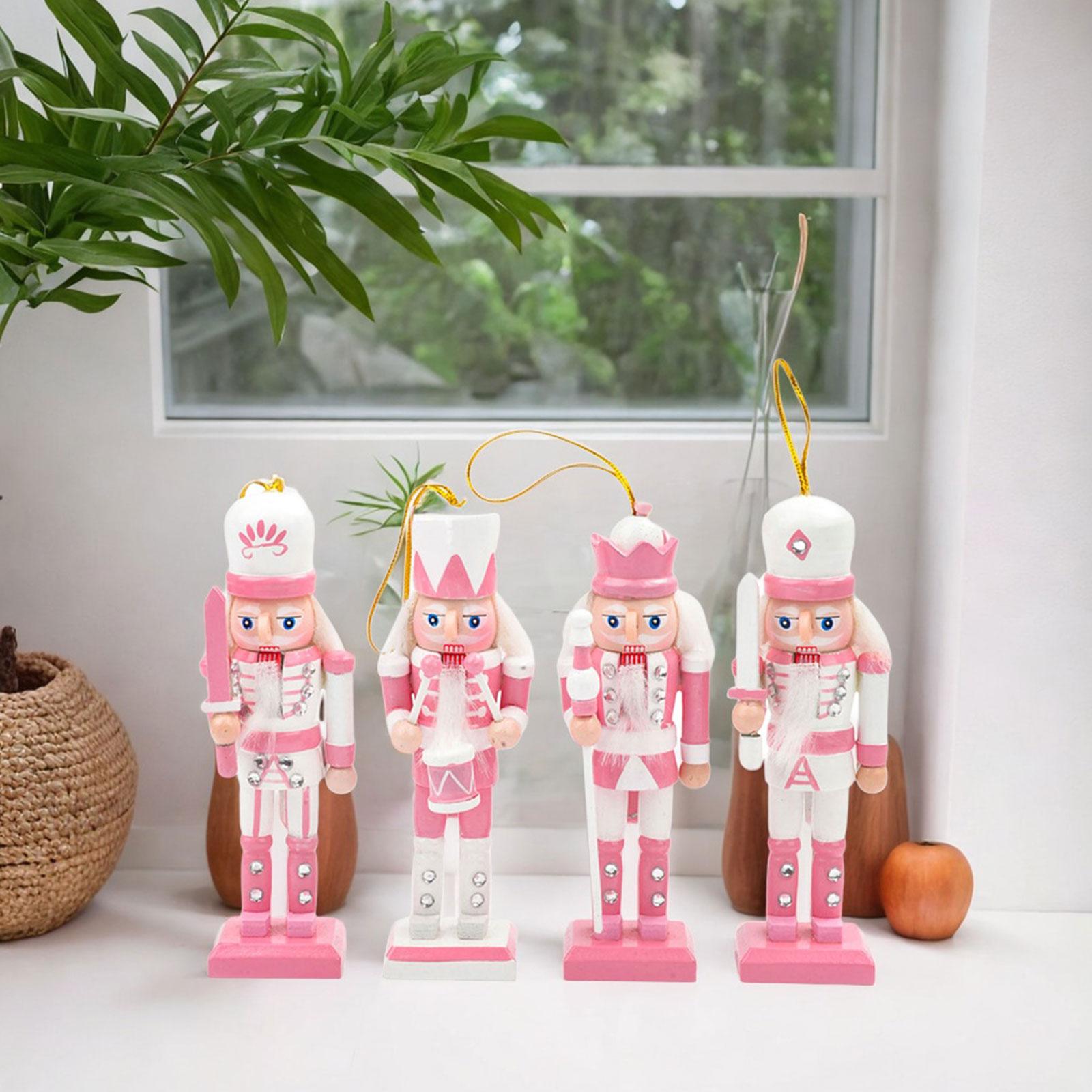 4x 나무 호두까기 인형 군인 피규어 동상 데스크탑 공 - Nutcracker Figurine 리뷰 및 가격