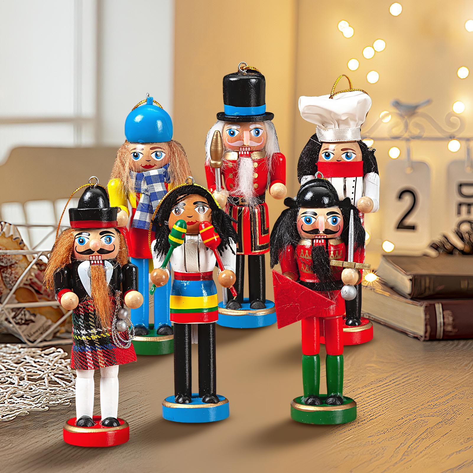 호두까기 인형 크리스마스 장식 6 조각 크리스마스 트리 - Nutcracker Figurine 리뷰 및 가격