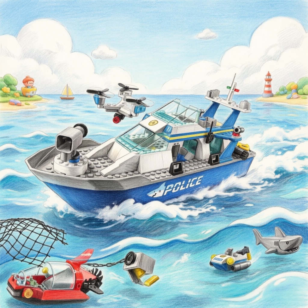 시티 시리즈 빌딩 블록 해상 경찰 순찰선 매칭 시티 세 - Lego Set Creator 리뷰 및 가격