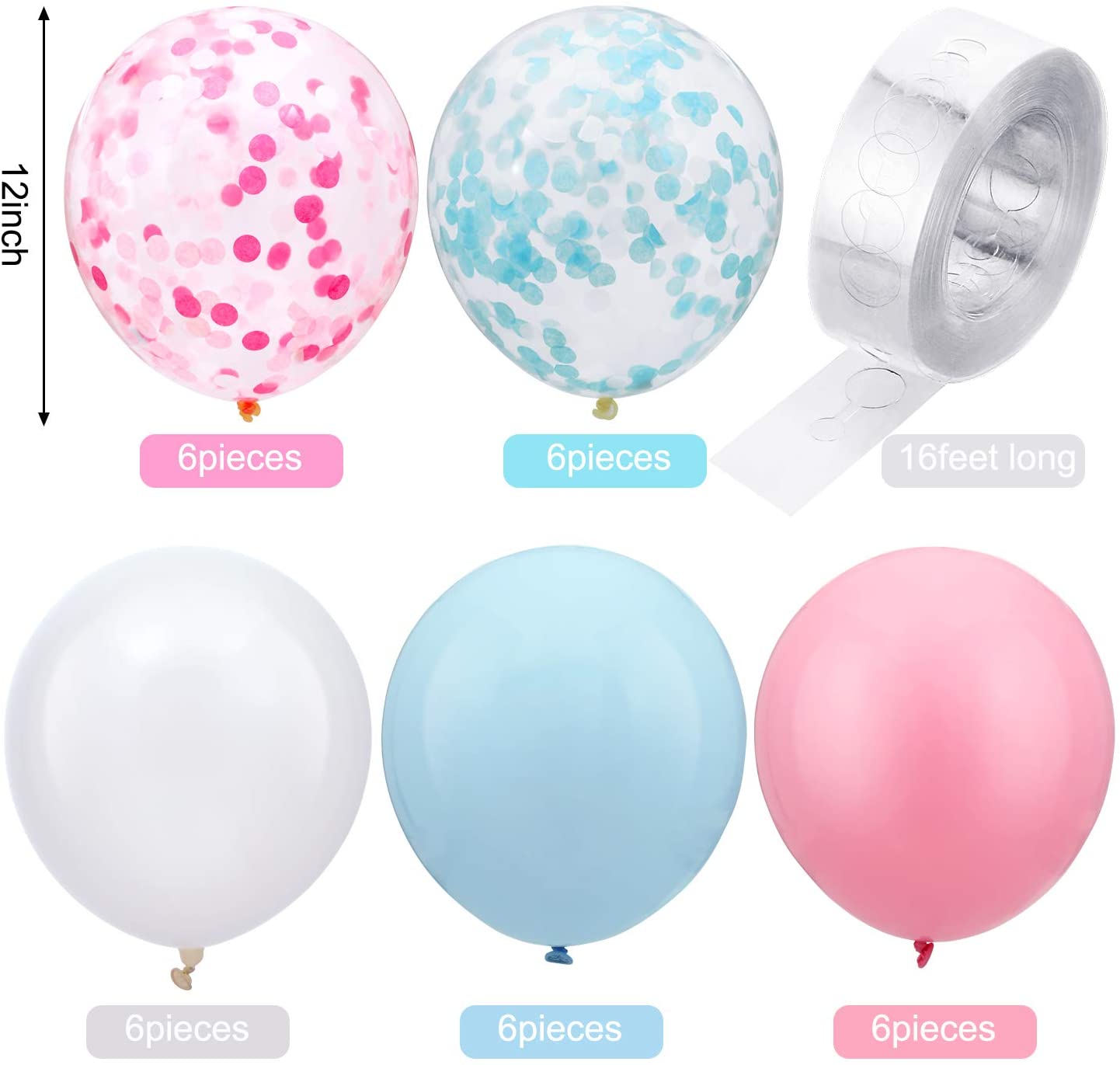 35PCS 성별 공개 장식 소년이나 소녀 풍선 반짝이  - Tinsel Garland Decoration 리뷰 및 가격