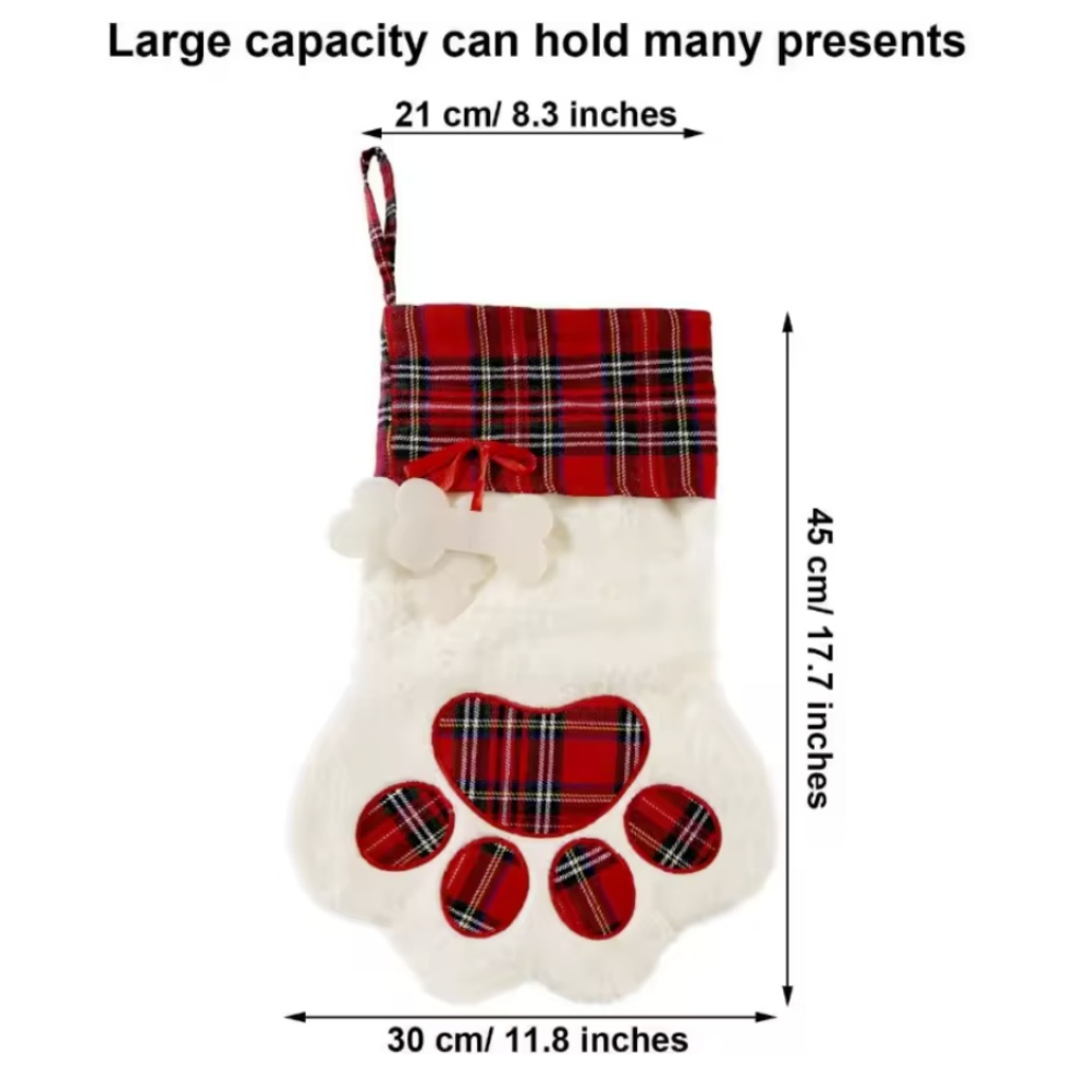 크리스마스 양말 새해 장식 버팔로 체크무늬 애완동물 양 - Christmas Stocking Hanging 리뷰 및 가격