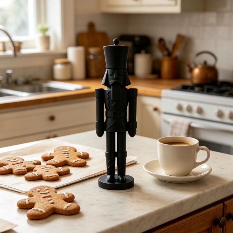 미니멀리스트 블랙 호두까기 인형 병사 조각상, 3D 프 - Nutcracker Figurine 리뷰 및 가격