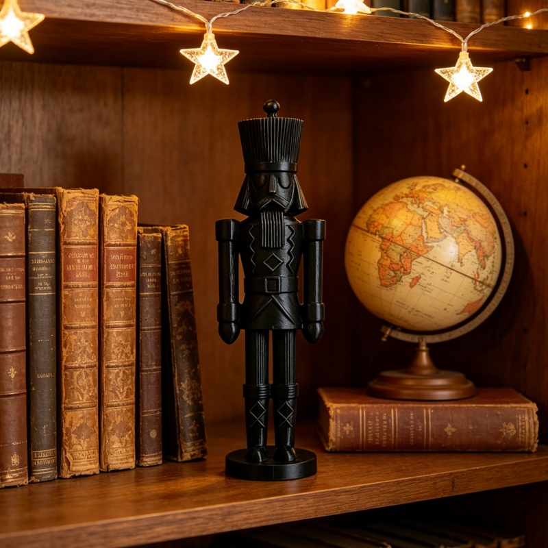 미니멀리스트 블랙 호두까기 인형 병사 조각상, 3D 프 - Nutcracker Figurine 리뷰 및 가격