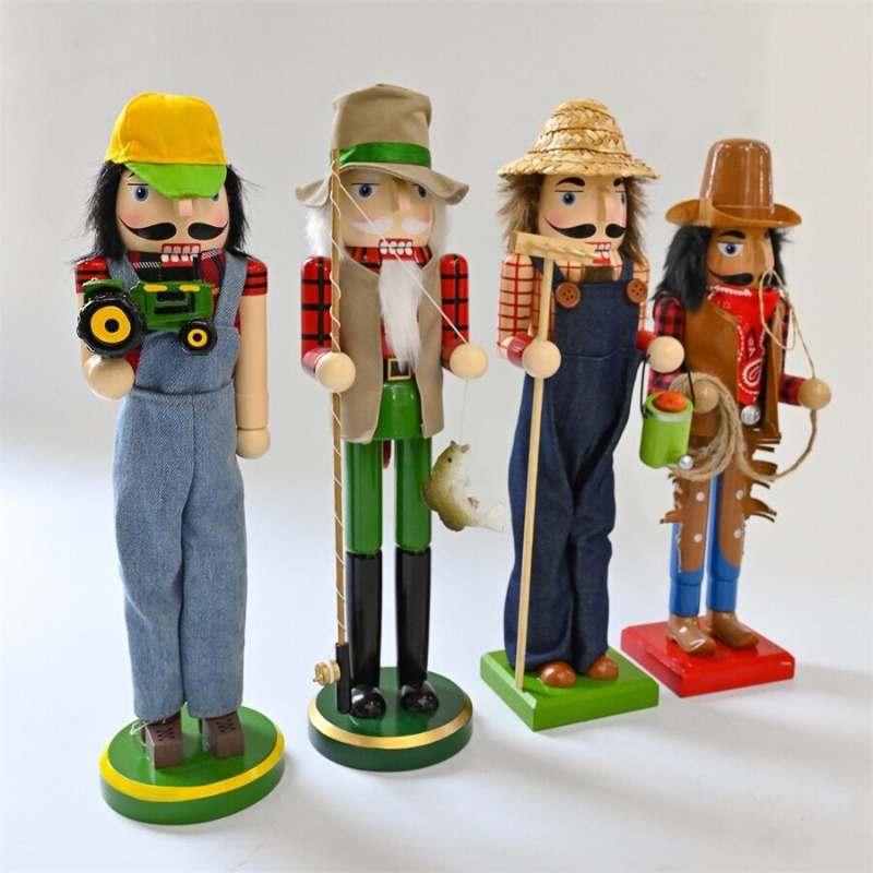 나무로 만든 호두까기 인형 병사들 운전사 어부 카우보이 - Nutcracker Figurine 리뷰 및 가격