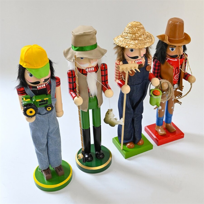 나무로 만든 호두까기 인형 병사들 운전사 어부 카우보이 - Nutcracker Figurine 리뷰 및 가격