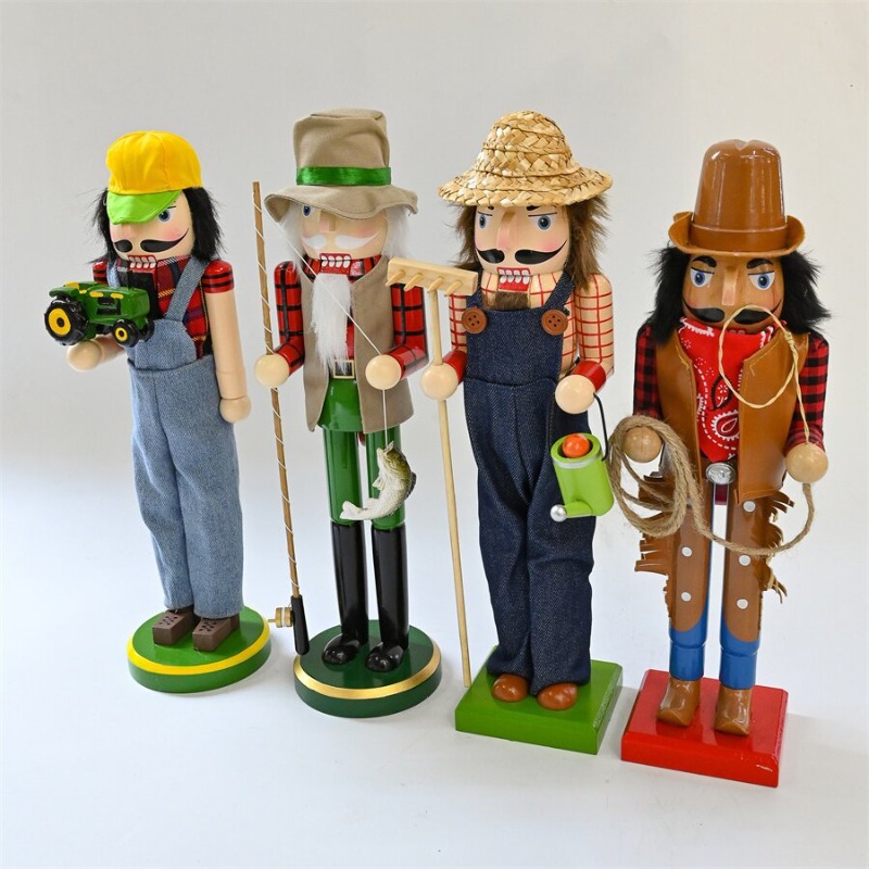 나무로 만든 호두까기 인형 병사들 운전사 어부 카우보이 - Nutcracker Figurine 리뷰 및 가격