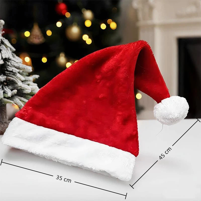 푹신한 흰색 챙이 있는 부드러운 플러시 크리스마스 산타 - Santa Hat Plush 리뷰 및 가격