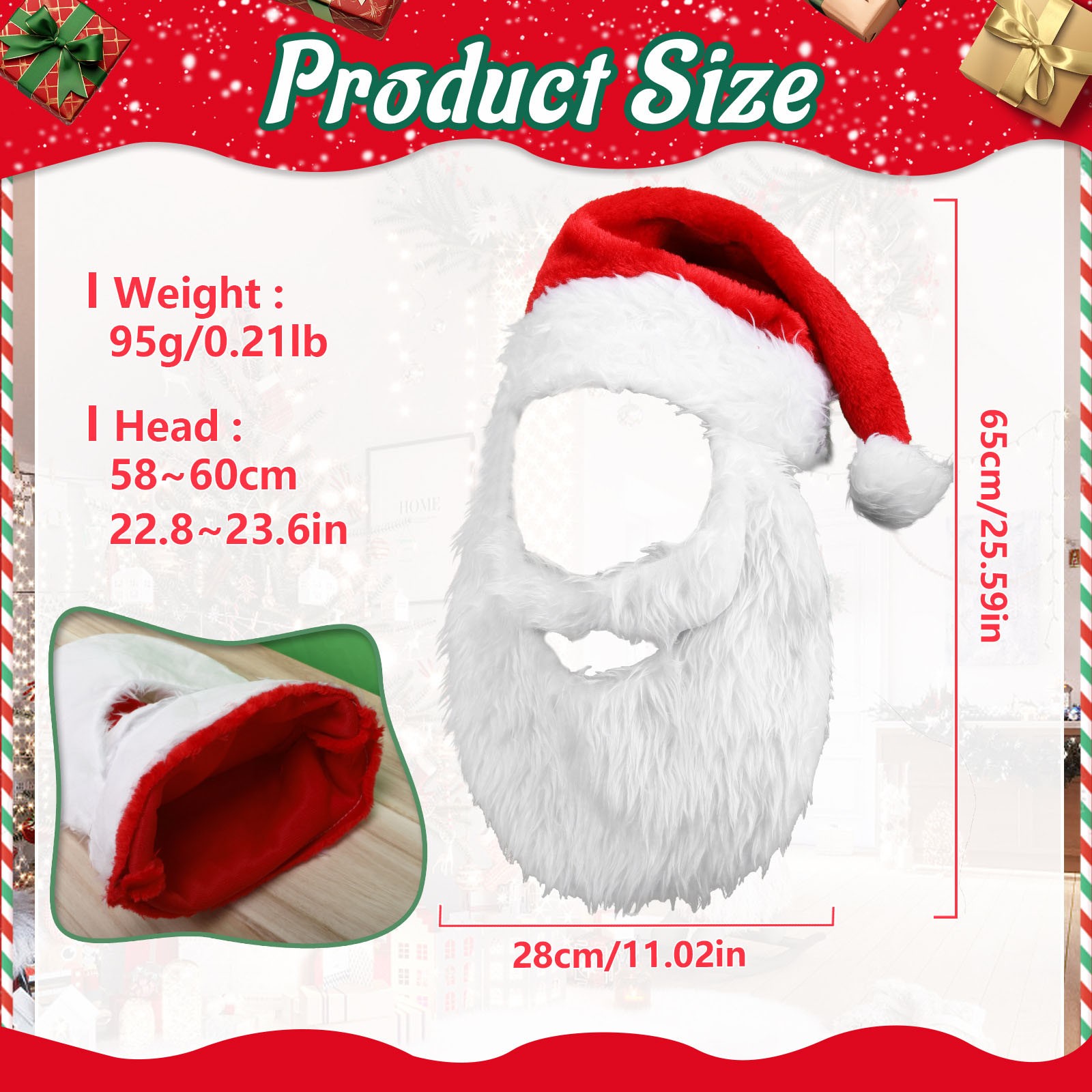 새로운 성인 공 플러시 크리스마스 모자 남여 재미 있은 - Santa Hat Plush 리뷰 및 가격