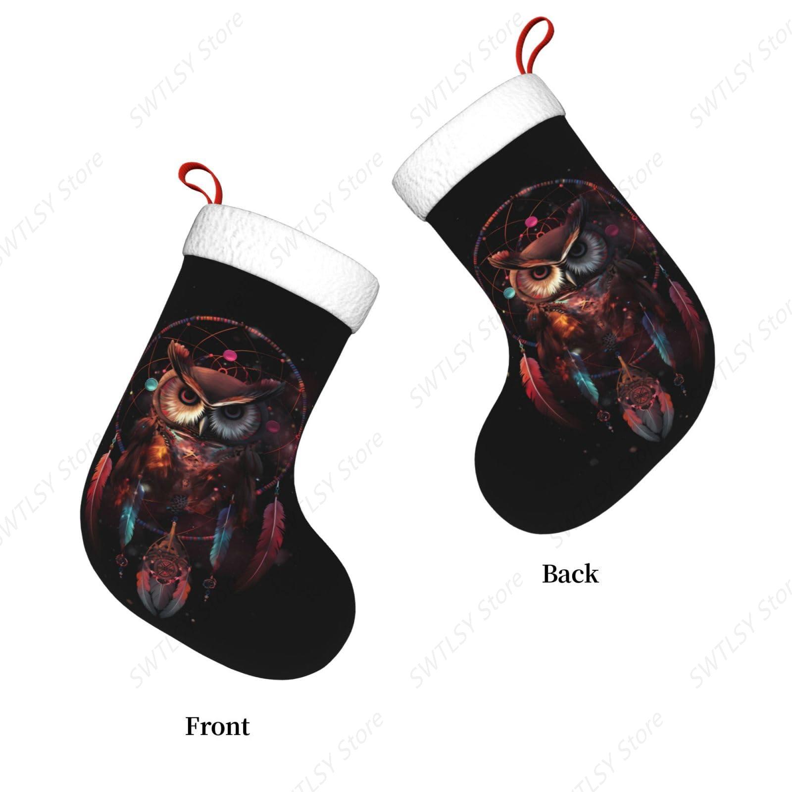 올빼미 레인보우 캐쳐 대형 크리스마스 양말, 17.7인 - Christmas Stocking Hanging 리뷰 및 가격