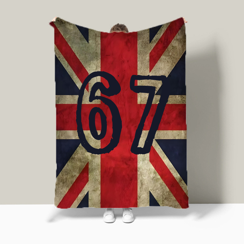 유니언 잭 깃발 밈 번호 '67' 부드러운 플란넬 침대 - Christmas Throw Blanket 리뷰 및 가격