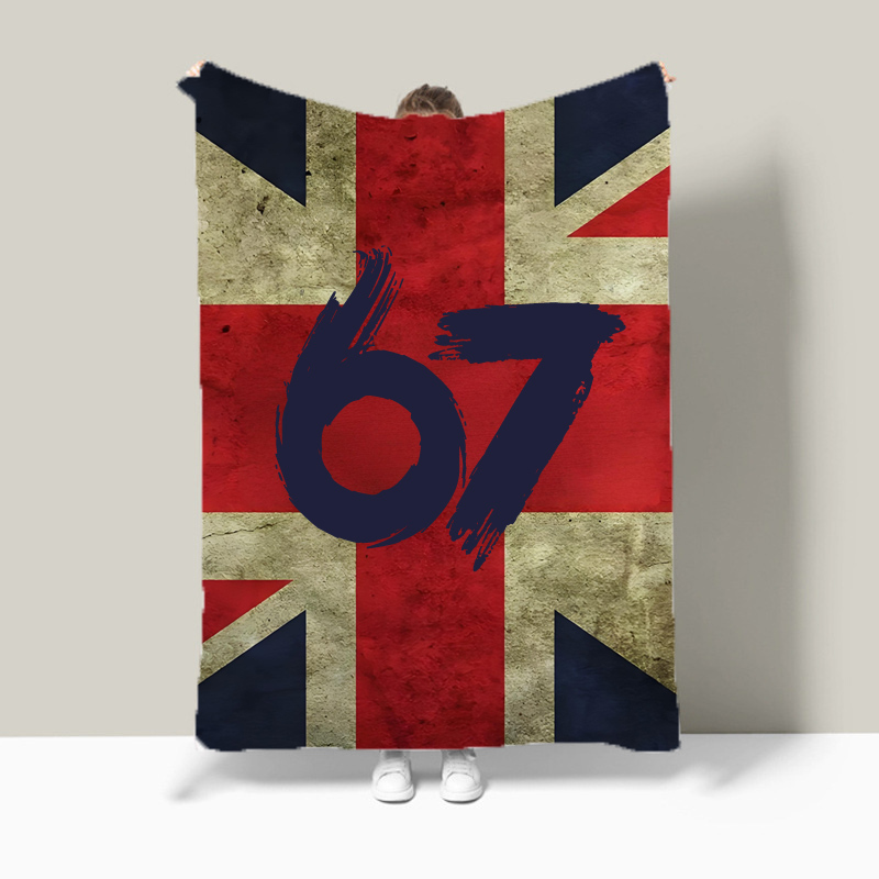 유니언 잭 깃발 밈 번호 '67' 부드러운 플란넬 침대 - Christmas Throw Blanket 리뷰 및 가격
