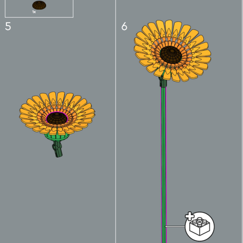 러쉬 부케 빌딩 블록 세트는 레고 파티클과 호환되며 크 - Lego Set Technic 리뷰 및 가격